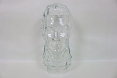 Elvis Presley – glas hoved / buste i tykt gennemsigtigt glas