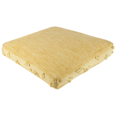 Bomuld Gulvpude 60 x 60 x 12 cm Gul CLONE