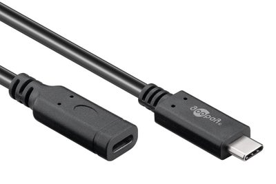 USB-C 3.2 Gen 2 forlængerkabel, 1 m. (60W) | 1 meter