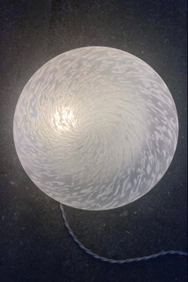 3x D:30 cm Vintage Murano hvid swirl plafond loftlampe / væglampe 