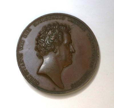 Danmark. Christian VIII. Minerva og en genius. 1842. Bronze.