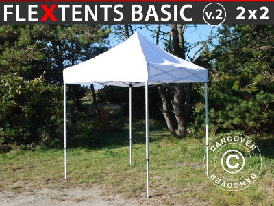 Foldetelt FleXtents Easy up pavillon Basic v.2, 2x2m Hvid