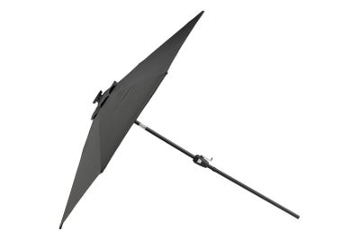 Sabal parasol med tilt og LED lys sort.