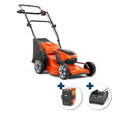 Husqvarna LC 137i Batteri-plæneklipper med opsamler - klippebredde: 37 cm - I...