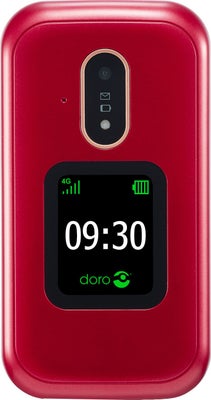 Doro 7081 mobiltelefon (rød/hvid)