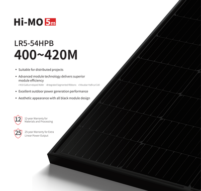 Solceller, Longi 410W Full Black - fra verdens største producent af solceller