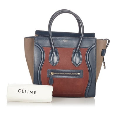 Céline - Micro Suede Luggage Tricolor Tote Bag Skuldertaske