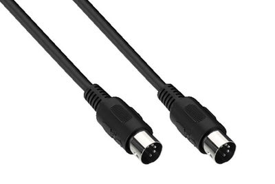 DIN Audio kabel (5 pol. DIN han - han), sort - 5,00 meter