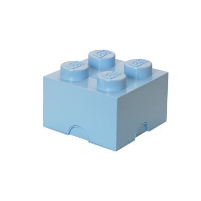 Lego Opbevaringskasse Med 4 Knopper - Lyseblå - Lego Tilbehør Hos Coop