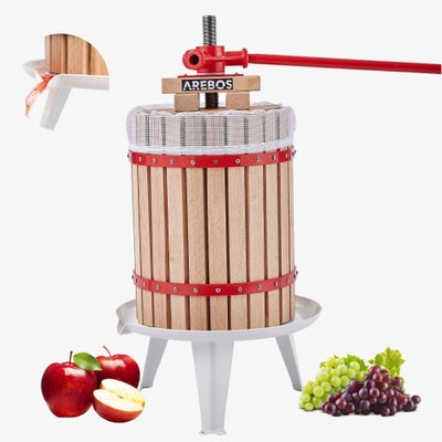 Arebos® Manuel frugtpresser 18 L Juicepresser til saft fra egen produktion