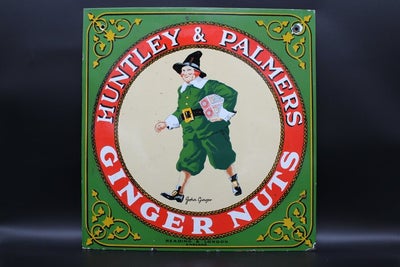 Vintage GINGER NUTS Huntley & Palmers - Emaljeskilt - Emalje