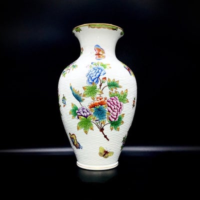 Herend - Exquisite Large Vase (32,5/19 cm) - "Queen Victoria" Pattern - Vase ...