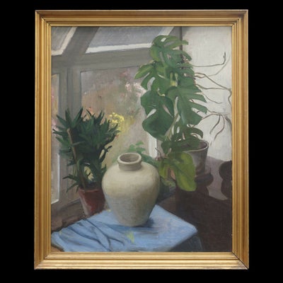 Inger Borchsenius, 1909-90, olie på lærred. Opstilling med v
