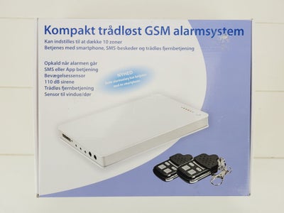 Kompakt trådløst alarmsystem fra GMS - Tyverialarm