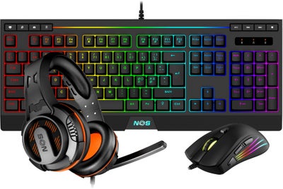 NOS Z-300 3-in-1 gaming pakke med høretelefoner/tastatur/mus