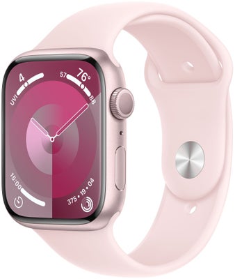 Apple Watch S9 45mm GPS (Pink Alu/Light Pink Sportsbånd) S/M