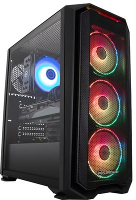 PCSpecialist Tornado RS50 R5/16/1.000/RTX3060Ti stationær gaming computer