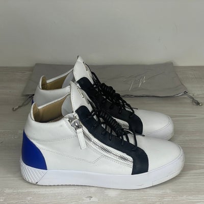 Giuseppe Zanotti Sneakers, Herre 'Hvid / Sort / Blå' KRISS Mid Tops (42)