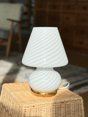 1970'er Murano lampe med messingfod