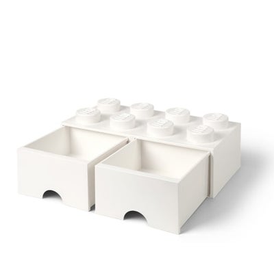 Lego Opbevaringskasse Med 2 Skuffer - Hvid - Lego Tilbehør Hos Coop