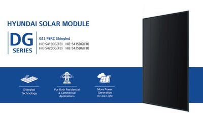 Solceller, Hyundai 415W Shingled paneler - HiE-S415DG