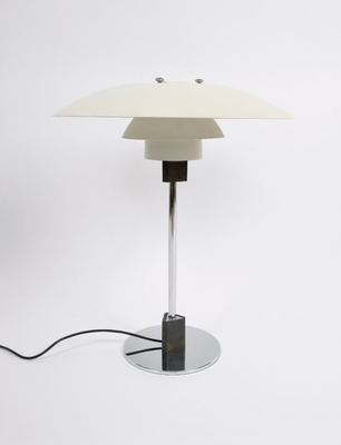 Poul Henningsen / Louis Poulsen PH4/3 bordlampe hvid i original fin stand