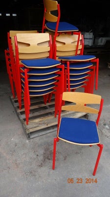 Polstret stabelstole 20 stk - sælges samlet