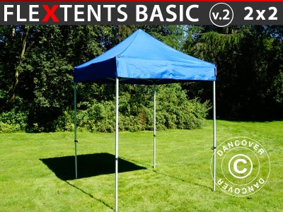 Foldetelt FleXtents Easy up pavillon Basic v.2, 2x2m Blå