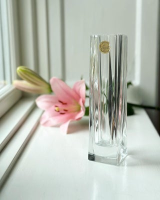 Cristal d'Arques, facetteret krystalvase, Frankrig, NB