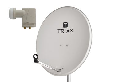 Triax TDS 80LG Parabolantenne 70x79 cm. kit til 1 position og 2 brugere (RAL ...