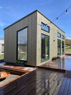 Perfekt, flytbar Tiny house 36 m2 med soveværelse, lækkert badeværelse, køkken 
