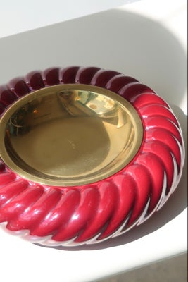 Vintage Tommaso Barbi riflet keramik skål D:25 cm