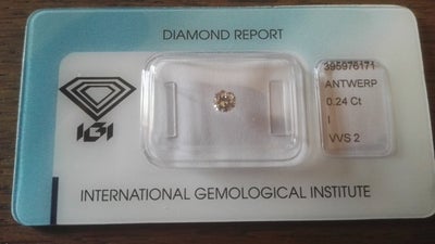 1 pcs Diamant - 0.24 ct - Brilliant - I - VVS2
