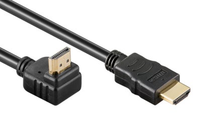 HDMI kabel med 90 graders vinklet stik | 2 meter