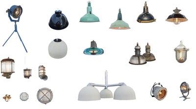 Industri lampe, Skot Lampe, Københavner lamper, stald lampe