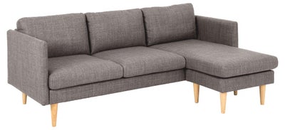 Milly sofa 2-personers med chaise vendbar brun.
