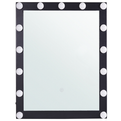 Spejl med LED 50x60 cm Sort ODENAS