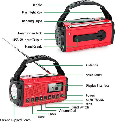 Nød radio XSY340 rød eller orange