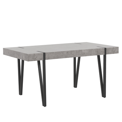 Spisebord 150x90 cm Betonlook Sort ADENA