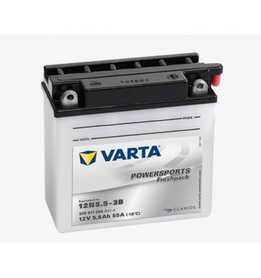 Varta 12 volt 5,5 Ah Batteri til Motorcykel