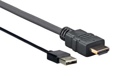 Vivolink HDMI med USB A/A Pro HDMI kabel med USB 2.0 A/A, sort | 1 meter