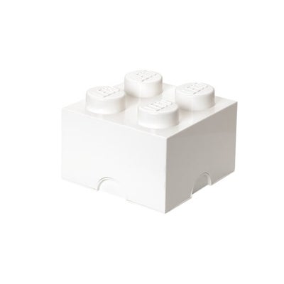 Lego Opbevaringskasse Med 4 Knopper - Hvid - Lego Tilbehør Hos Coop