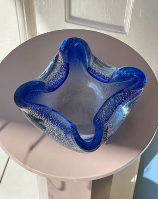 Vintage blue and golden Murano bowl