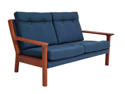 Total renoveret 2 pers. sofa, 70erne, møbeluld, teak