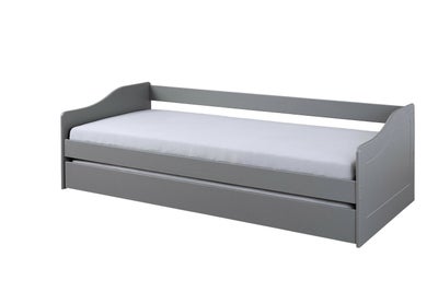 Malsu seng 90x200 cm med 1 udtræks seng grå.
