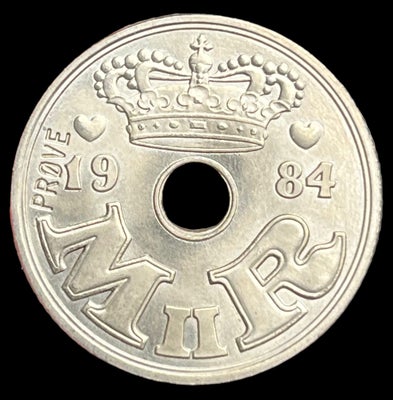 Danmark, mønter, 5 krone Prøvemønt, 1984, 5 krone 1984 Prøvemønt 
GP 21 “Kun lavet i 202 eksemplar” 
