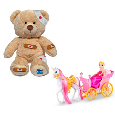All Better Bear talende bamse og Sparkle Girlz dukke med hestevogn (2)