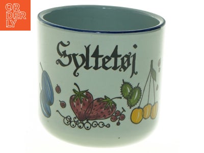 Keramik syltetøjsglas fra Knapstrup Keramik (str. 8,5 x 9 cm)