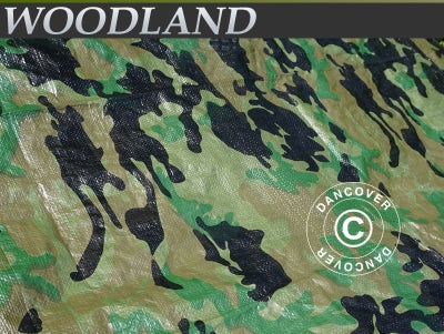 Camouflagepresenning Woodland 3x5m, 120g/m²