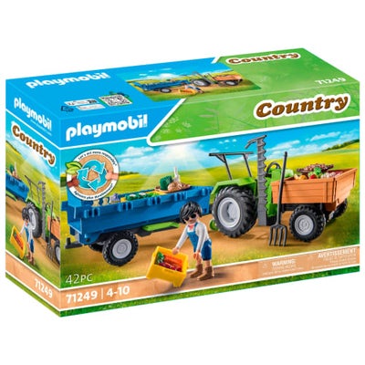 Playmobil Country Traktor Med Anhænger - Biler, Skibe & Tog Hos Coop